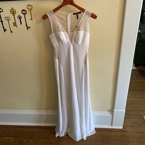 Lace-back white dress from BCBG